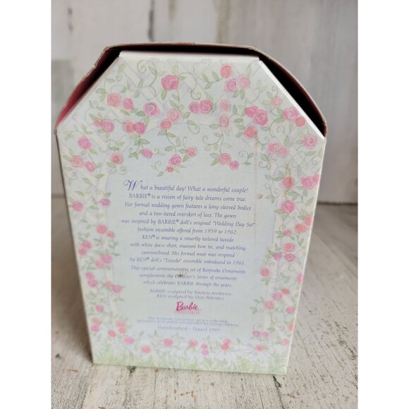 Hallmark Barbie Ken wedding day ornament Xmas vintage - Picture 6 of 8